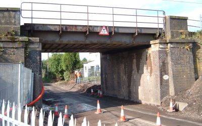 Burton Road Bridge, Whittington, Staffordshire 009 railway bridge requiring deck replacement