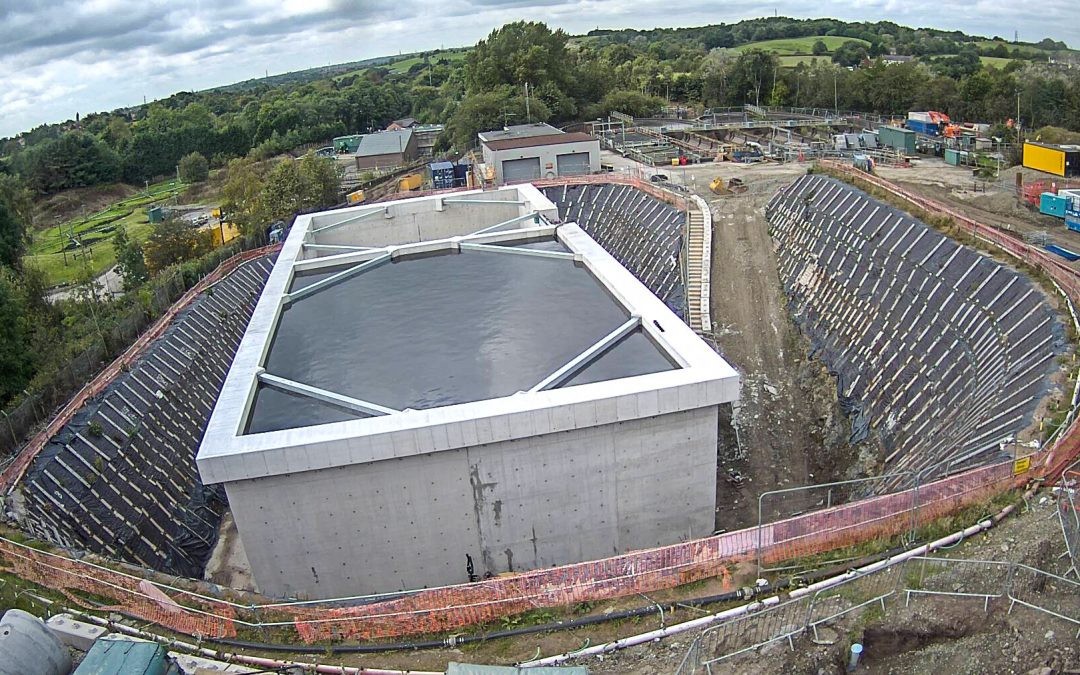 Temporary Slope Stabilisation – Wastewater Treatment Works Oldham, UK