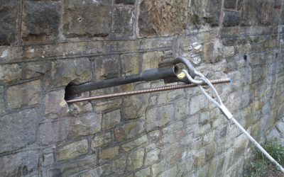 Storforth Lane - Chesterfield 010 Platipus Anchors on railway bridge abutment in Derbyshire