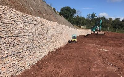 11 wire mesh and gabion baskets being used for slope stabilisation