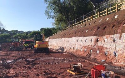 Elliot Site Visit 260523 (5) wire mesh being used for slope stabilisation