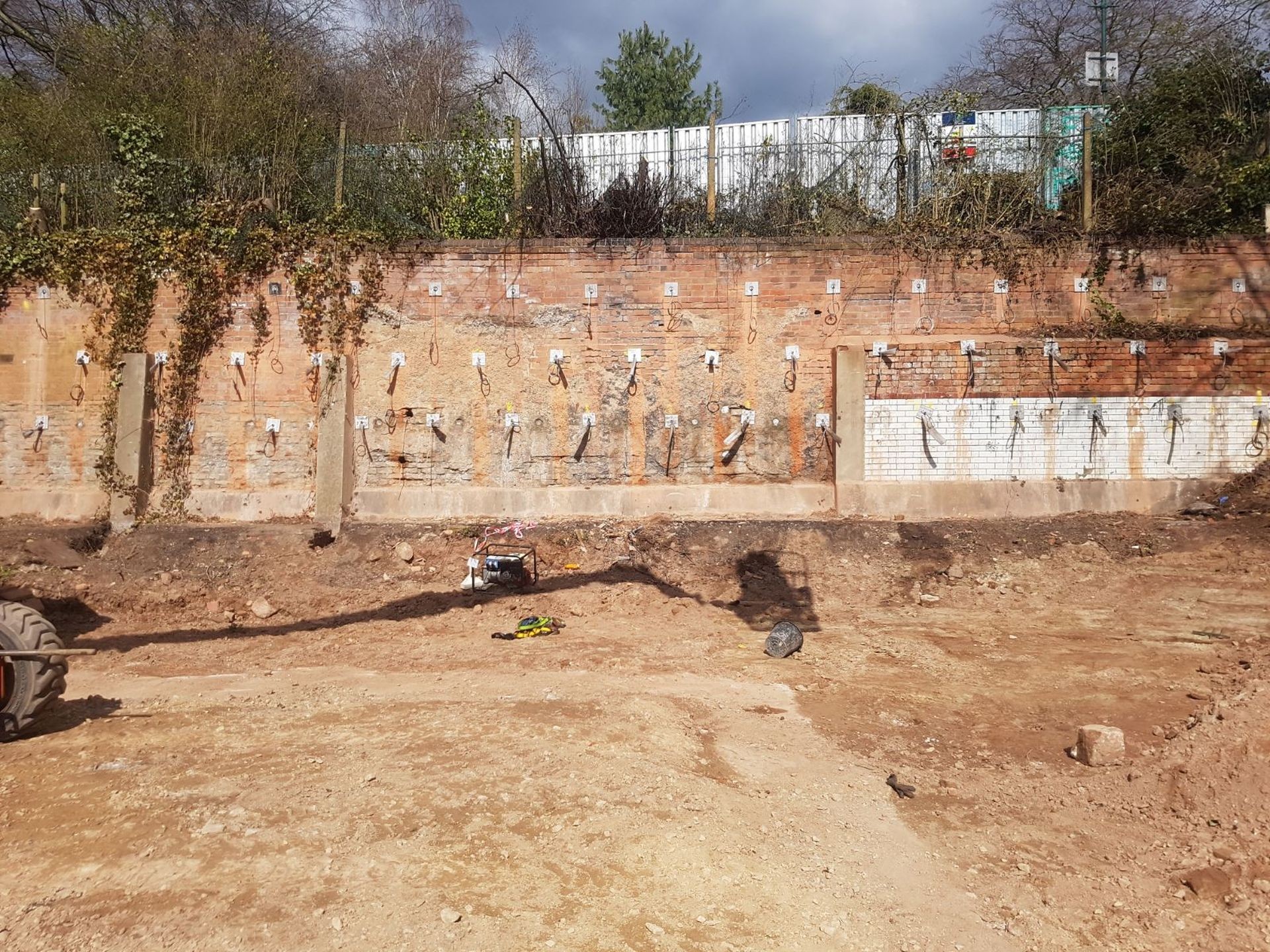 Front 01 The old deck was demolished and a degree of stabilisation was required for the abutments once the new deck was in position