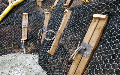 Blakedown Culvert - 14 - Enhanced loacloacked earth anchors with timber soldiers