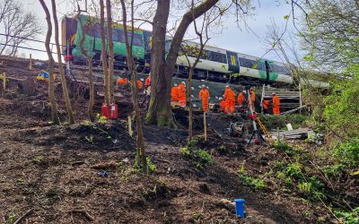 Franklands Emergency Repair - 35 - Enhanced Workers on railway embankment