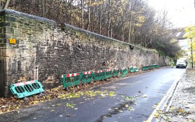 Skinnerburn Road, Newcastle 030 failing retaining wall