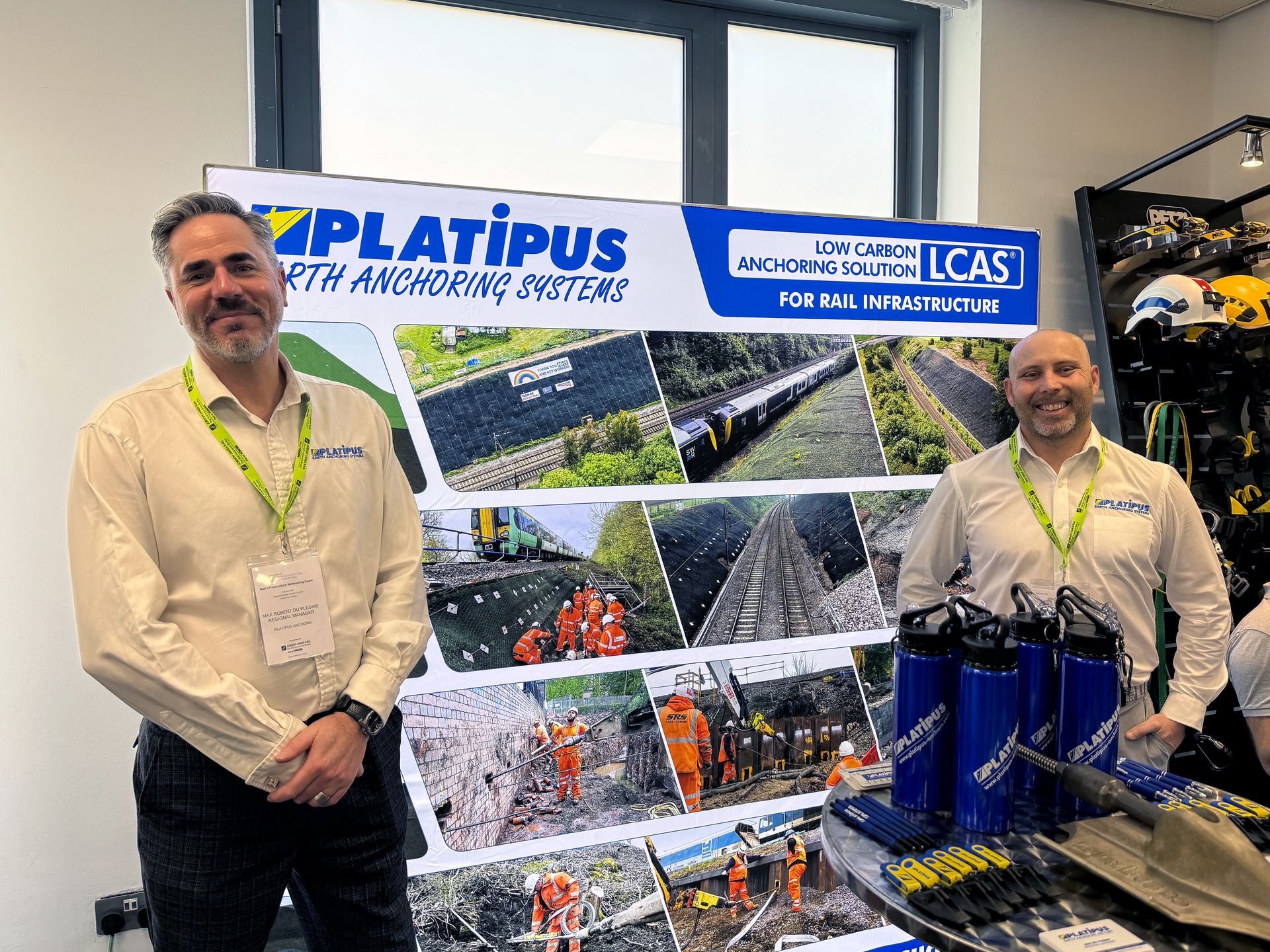 Platipus Earth Anchors at Rail Infrastructure Networking London