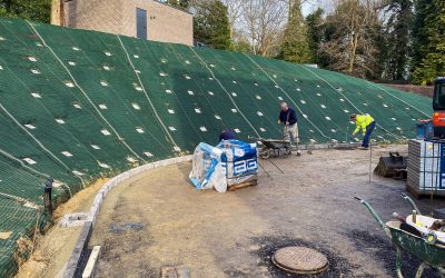 Wentworth Grange - 35 - Enhanced Slope stabilisation with High Performance Turf Reinforcement mat and ground anchors