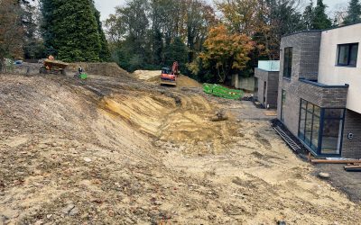 Wentworth Grange - 7 - Enhanced Slope at risk of failure before stabilisation with ground anchors