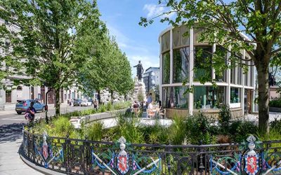 Union Terrace Gardens next to road Union Terrace Gardens next to road